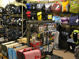 Racks, packs, and bags to carry your goodies.