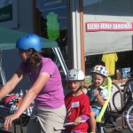 Radish with handlebars and yepp seat.